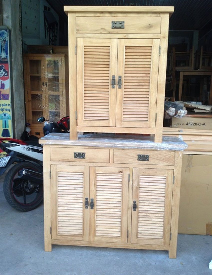 Tủ giầy dép gỗ sồi Mỹ 2 cánh 0,8 m - Hàng chính hãng