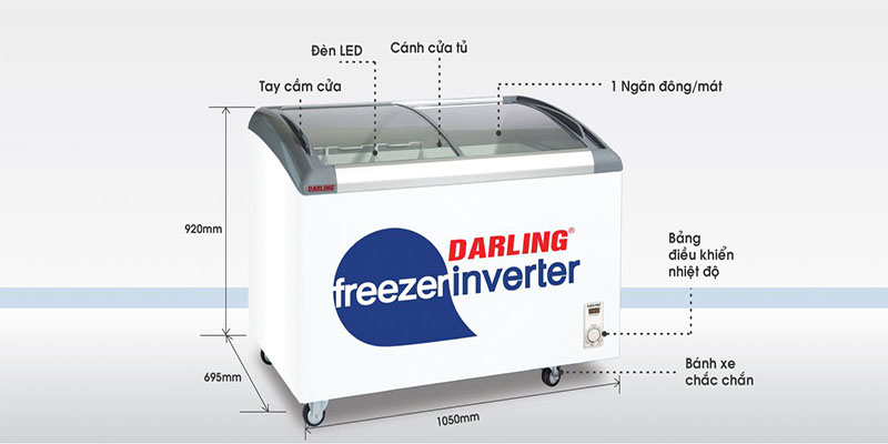 Tủ kem thông minh Inverter Darling DMF-3579AEKI - Hàng chính hãng