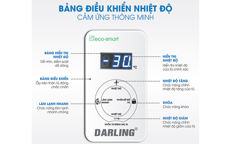 Tủ kem thông minh Inverter Darling DMF-4079ASKI - Hàng chính hãng