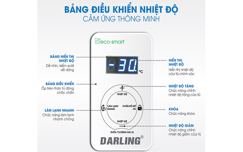 Tủ kem thông minh Inverter Darling DMF-6079ASKI - Hàng chính hãng