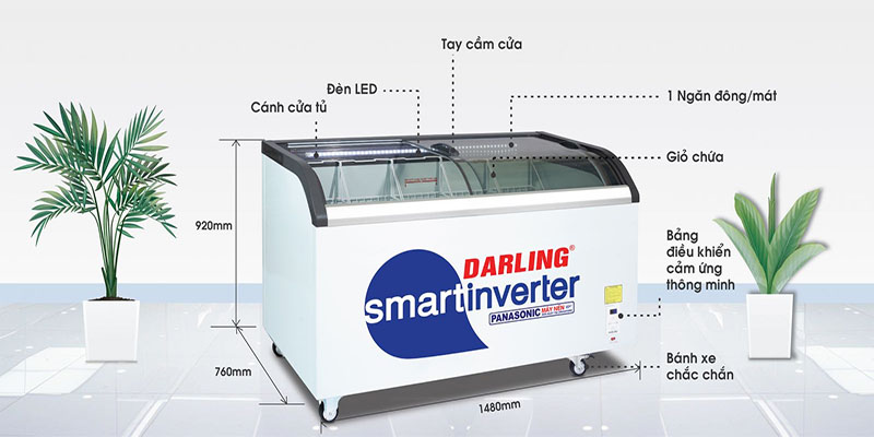 Tủ kem thông minh Inverter Darling DMF-7079ASKI-1 - Hàng chính hãng