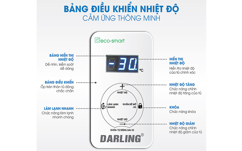 Tủ kem thông minh Inverter Darling DMF-7079ASKI-1 - Hàng chính hãng