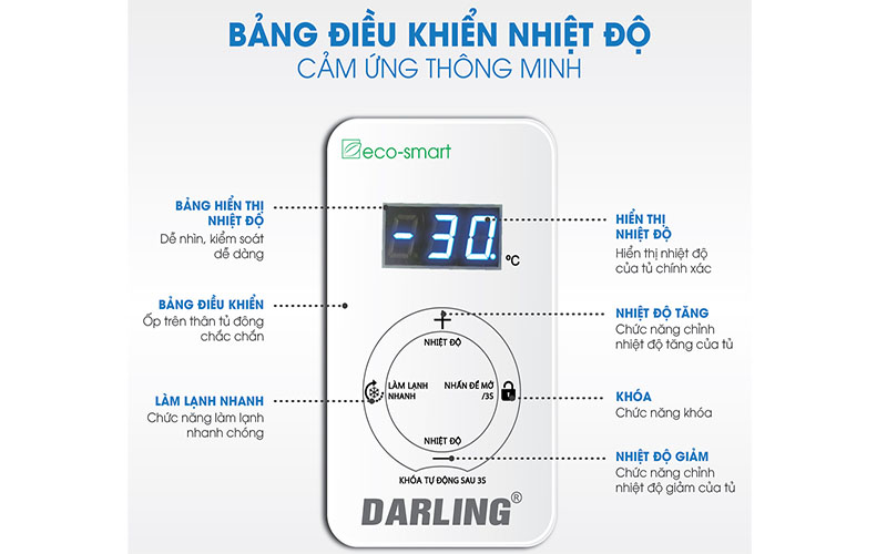 Tủ kem thông minh Inverter Darling DMF-9079ASKI - Hàng chính hãng