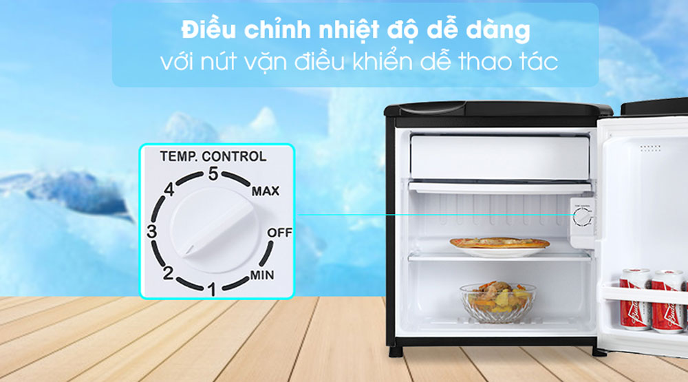 Tủ lạnh Aqua 50 lít AQR-D59FA(BS) - Hàng chính hãng