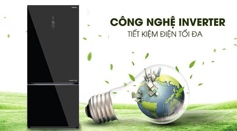 Tủ lạnh Aqua Inverter AQR-I298EB-BS 260 lít - Hàng chính hãng