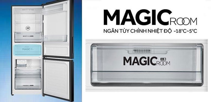 Tủ lạnh Aqua Inverter AQR-I298EB-BS 260 lít - Hàng chính hãng