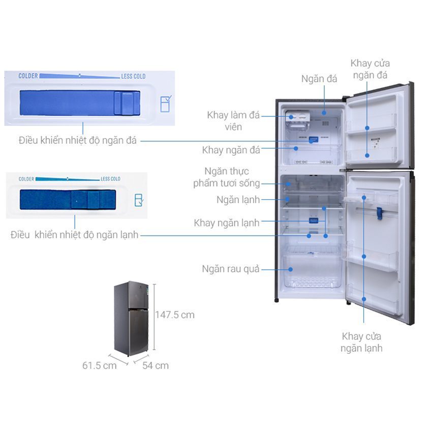 Tủ lạnh Electrolux ETB2300MG - Hàng chính hãng