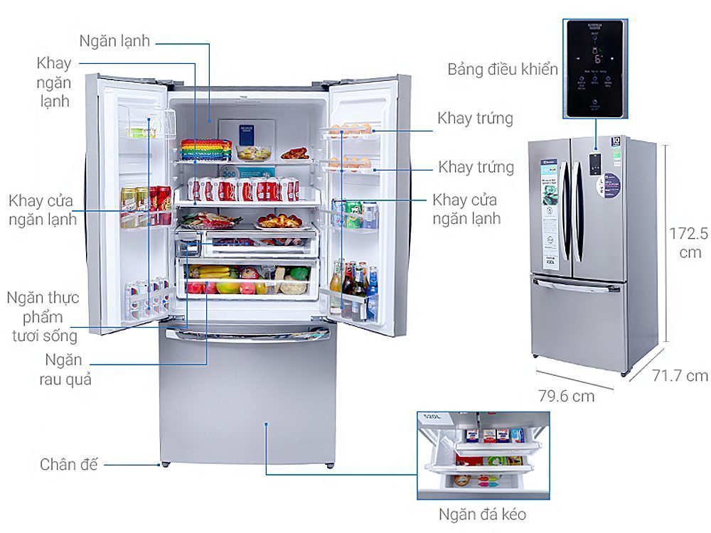 Tủ lạnh Electrolux EHE-5220AA - Hàng chính hãng