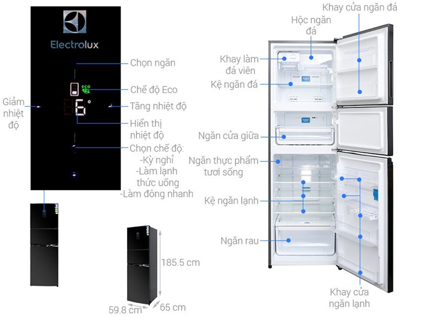 Tủ lạnh Electrolux EME3500BG - Hàng chính hãng
