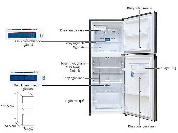 Tủ lạnh Electrolux ETB2102BG - Hàng chính hãng