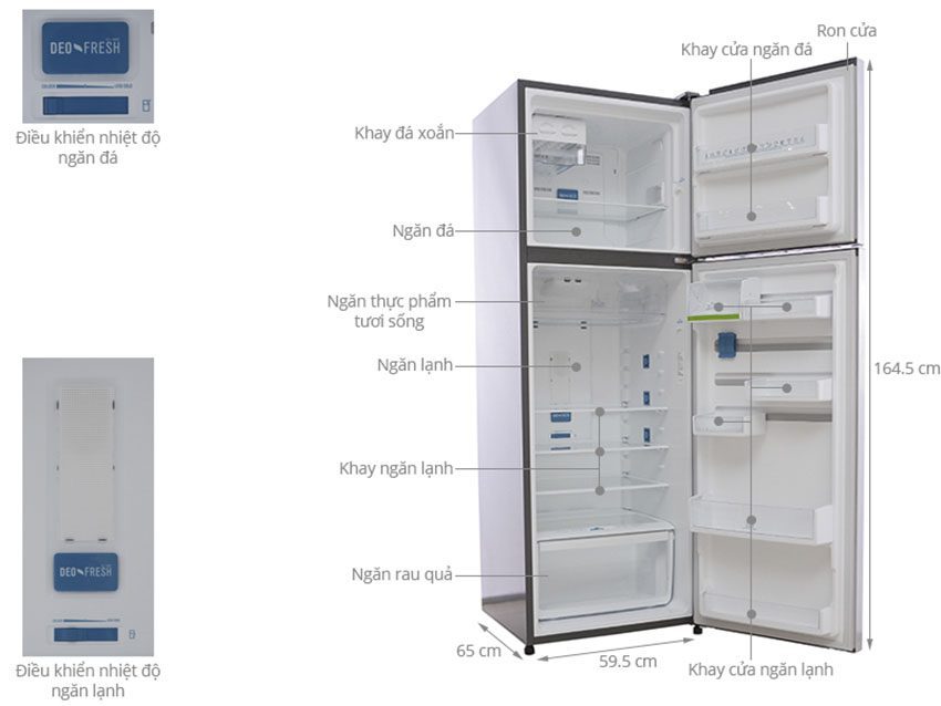 Tủ lạnh Electrolux ETB3500PE - Hàng chính hãng