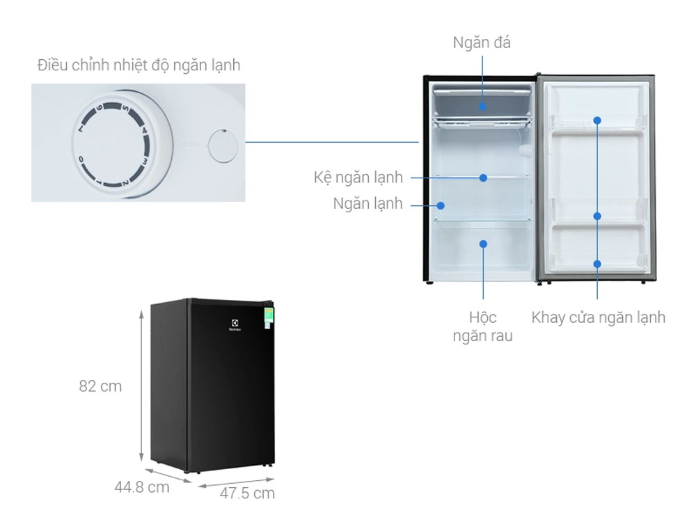 Tủ lạnh Electrolux 94 Lít EUM0930BD-VN - Hàng chính hãng