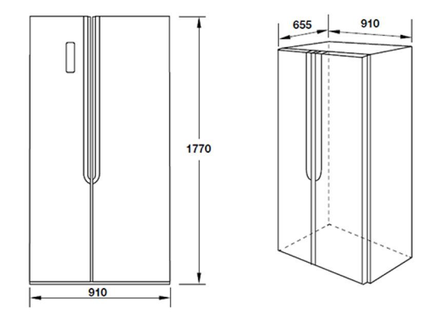 Tủ lạnh side by side Hafele HF-SBSID (534.14.020) - Hàng chính hãng