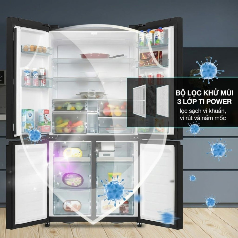 Tủ lạnh Hitachi Inverter 645 lít Multi Door R-WB700VGV4 GBK - Hàng chính hãng