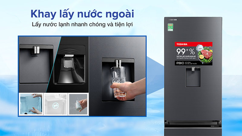 Tủ lạnh Inverter 321 lít Toshiba GR-RB405WE-PMV(06)-MG - Hàng chính hãng