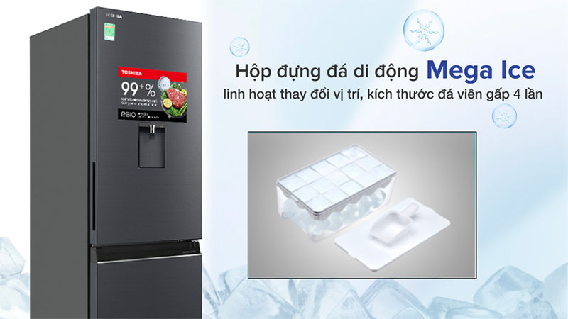 Tủ lạnh Inverter 321 lít Toshiba GR-RB405WE-PMV(06)-MG - Hàng chính hãng