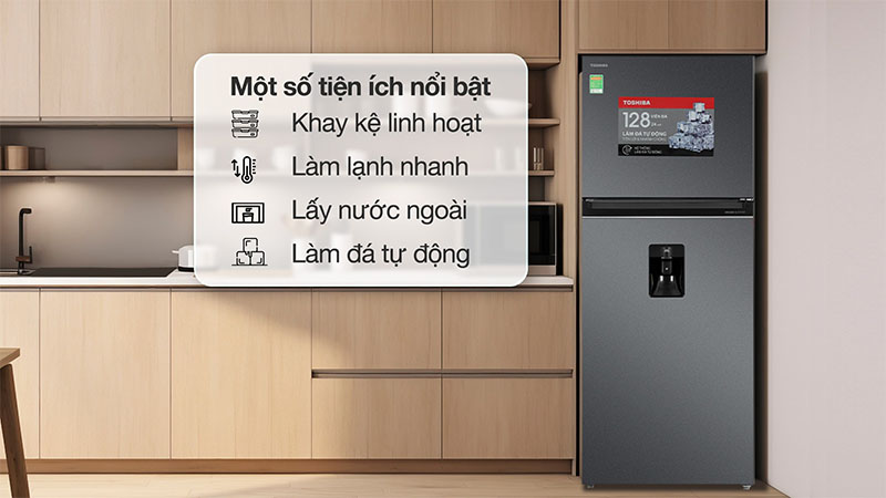 Tủ lạnh Inverter 409 lít Toshiba GR-RT535WEA-PMV(06)-MG - Hàng chính hãng