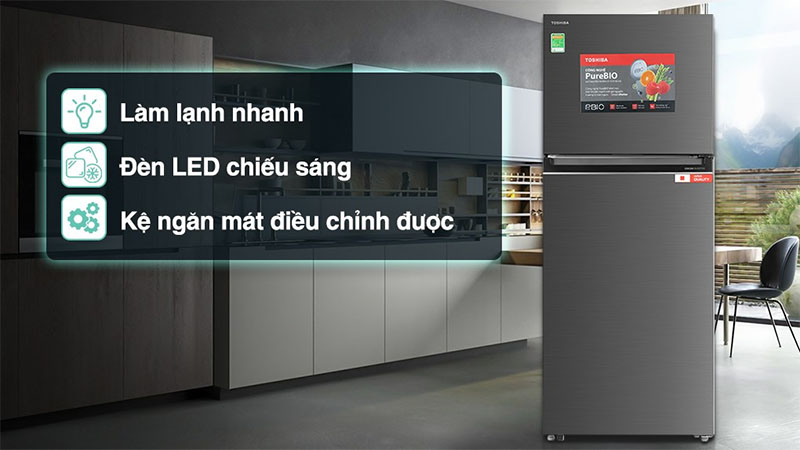 Tủ lạnh Inverter 411 lít Toshiba GR-RT559WE-PMV(58)-MM - Hàng chính hãng