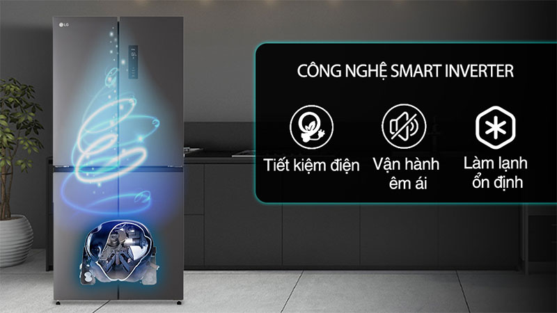 Tủ lạnh Inverter 470 lít Multi Door LG GR-B50BL  - Hàng chính hãng