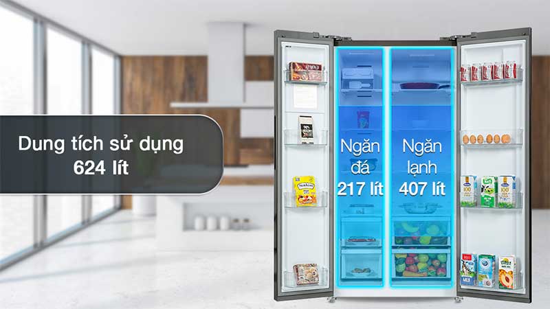 Tủ lạnh Inverter 624 Lít Electrolux ESE6600A-AVN - Hàng chính hãng
