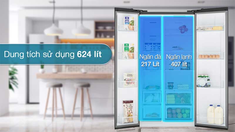 Tủ lạnh Inverter 624 Lít Electrolux ESE6600A-BVN - Hàng chính hãng