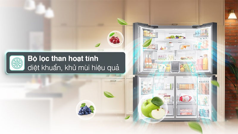 Tủ lạnh Inverter 648 lít Multi Door Bespoke Samsung RF59CB66F8S/SV - Hàng chính hãng