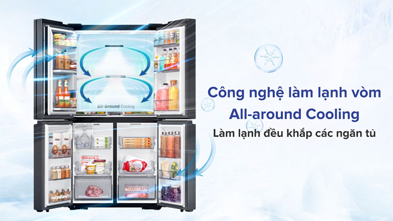Tủ lạnh Inverter 648 lít Multi Door Samsung RF59C766FB1/SV - Hàng chính hãng