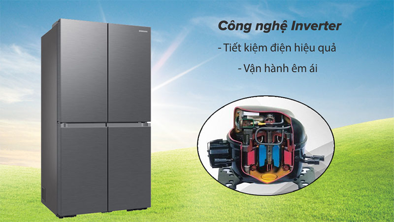 Tủ lạnh Inverter 649 lít Multi Door Samsung RF59C700ES9/SV - Hàng chính hãng