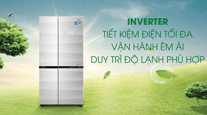 Tủ lạnh Inverter Aqua AQR-IG585AS GS - Hàng chính hãng