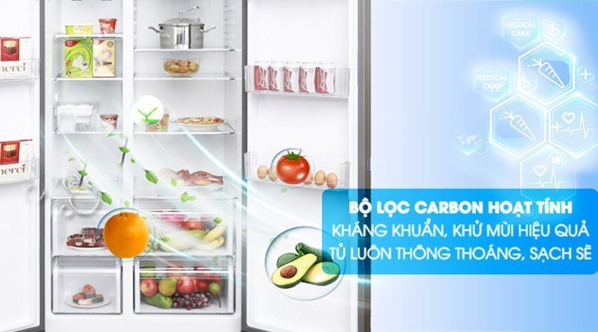 Tủ lạnh Inverter Aqua AQR-IG585AS GS - Hàng chính hãng