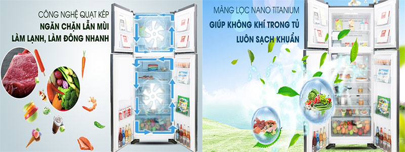 Tủ lạnh Inverter Hitachi R-FW650PGV8-GBK - Hàng chính hãng