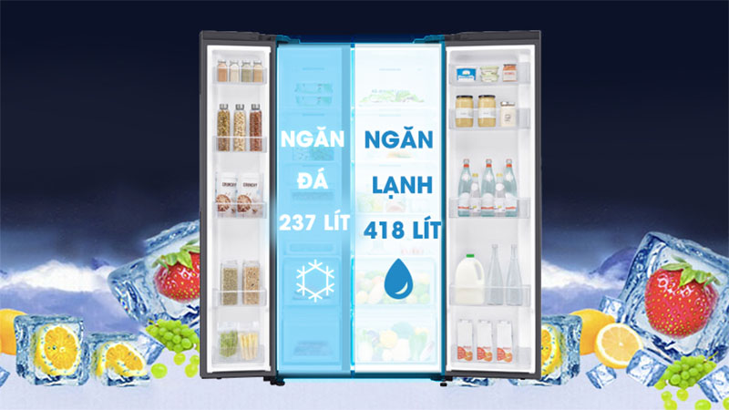 Tủ lạnh Inverter Samsung RS62R5001B4/SV - Hàng chính hãng