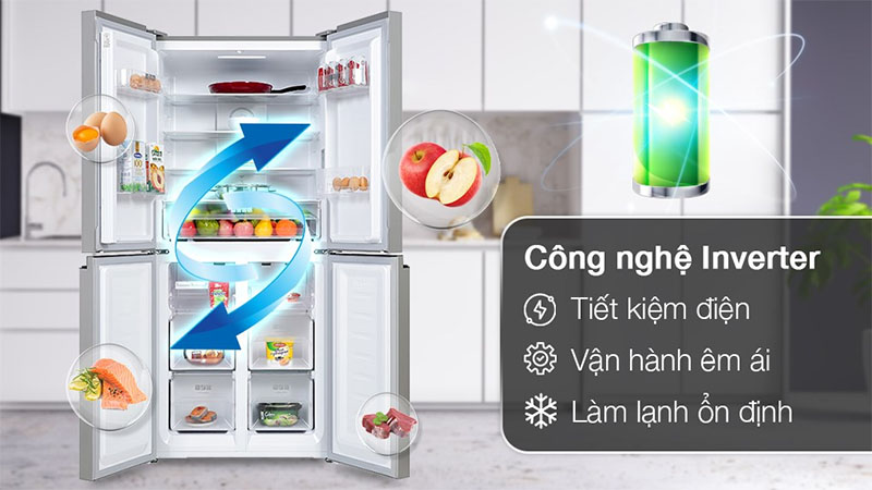 Tủ lạnh Inverter Sharp 362 lít Multi Door SJ-FX420VG-BK - Hàng chính hãng