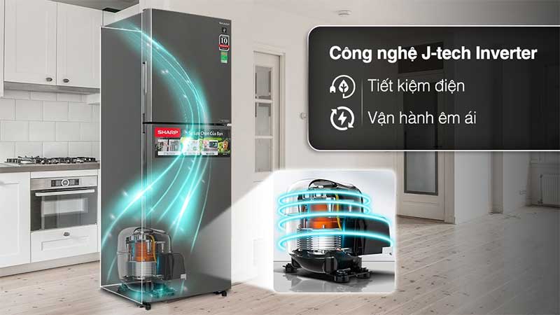Tủ lạnh Inverter Sharp SJ-XP382AE-DS/SL - Hàng chính hãng