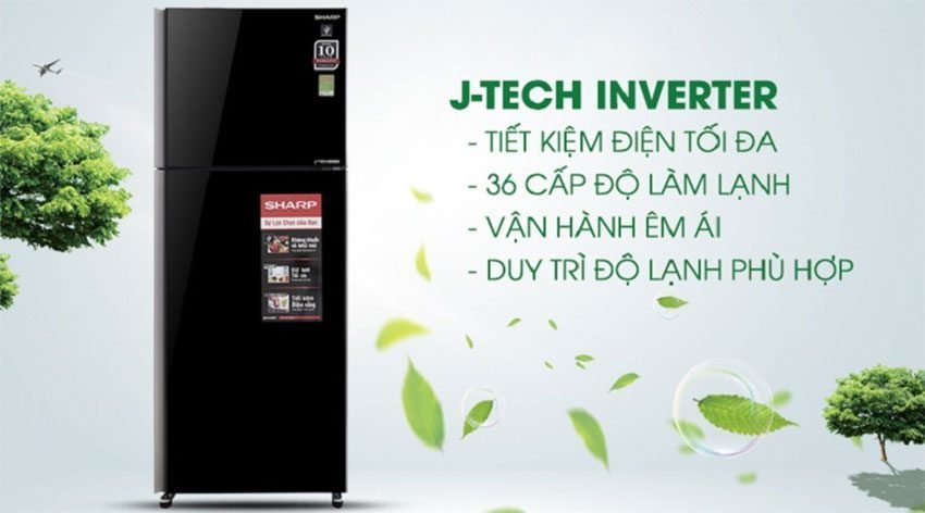 Tủ lạnh hai cửa Inverter sharp SJ-XP405PG-BR - Hàng chính hãng