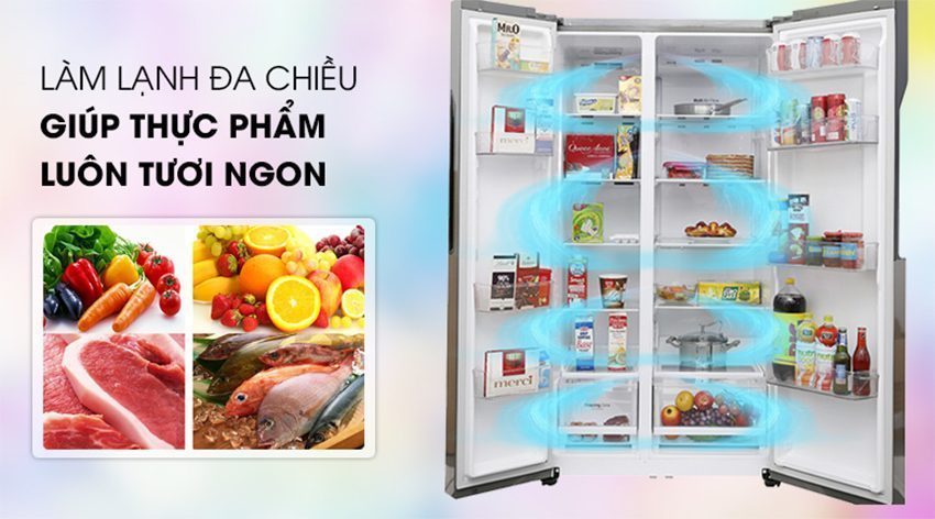 Tủ lạnh LG Inverter 613 lít GR-B247JDS - Hàng chính hãng