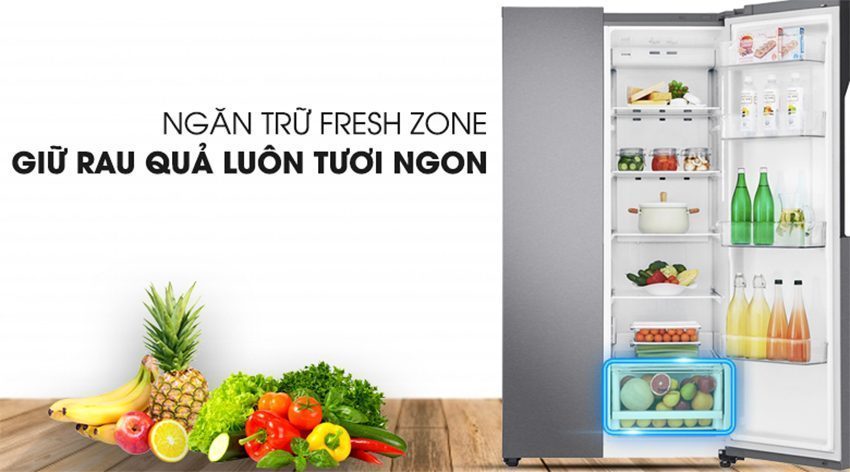 Tủ lạnh LG Inverter 613 lít GR-B247JDS - Hàng chính hãng