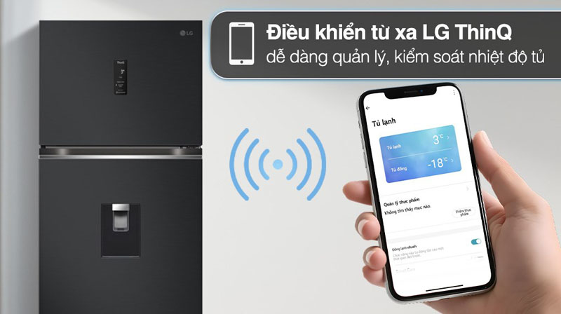 Tủ lạnh LG inverter 459 lít LTD46BLMA - Hàng chính hãng