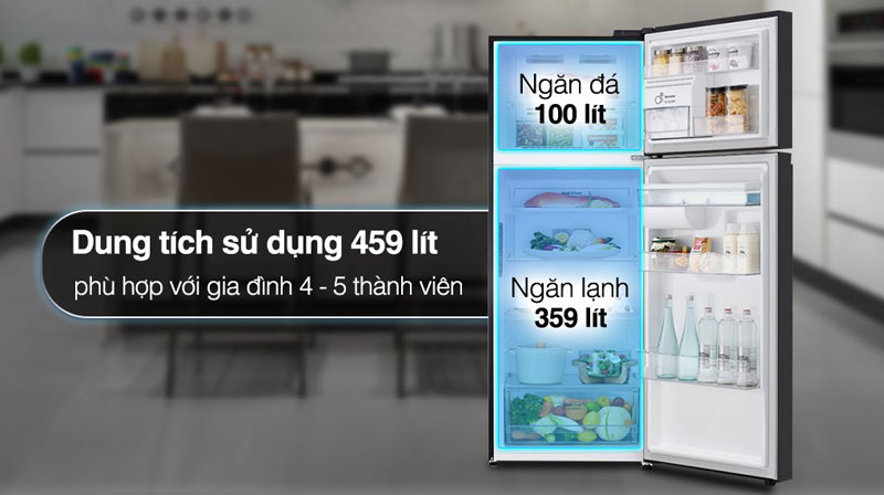 Tủ lạnh LG inverter 459 lít LTD46BLMA - Hàng chính hãng