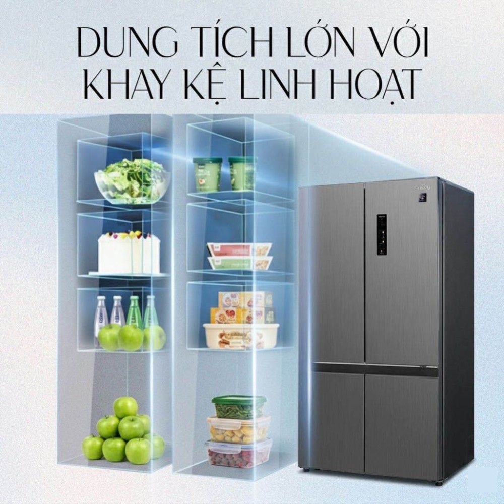 Tủ lạnh Sharp Inverter 466 lít SJ-FXP560V-RG - Hàng chính hãng