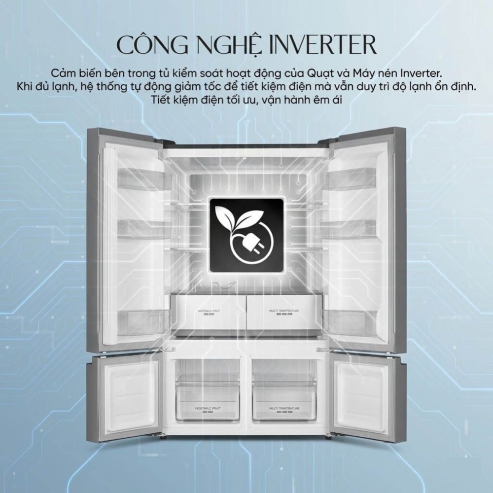 Tủ lạnh Sharp Inverter 466 lít SJ-FXP560V-RG - Hàng chính hãng