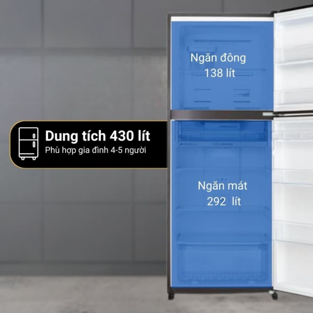 Tủ lạnh Sharp inverter 430 lít SJ-XP470AE-DS - Hàng chính hãng
