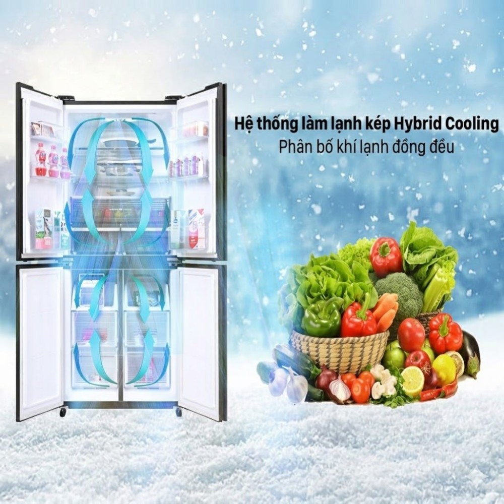 Tủ lạnh Sharp Inverter 525 lít Multi Door SJ-FX610V-MK - Hàng chính hãng