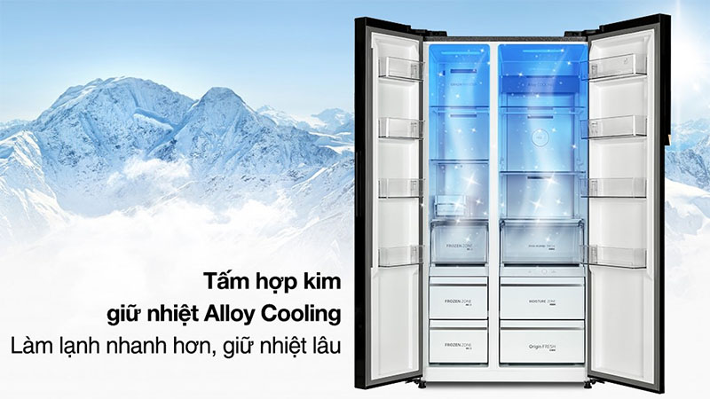 Tủ lạnh Side By Side Inverter 596 lít Toshiba GR-RS780WI-PGV(22)-XK - Hàng chính hãng