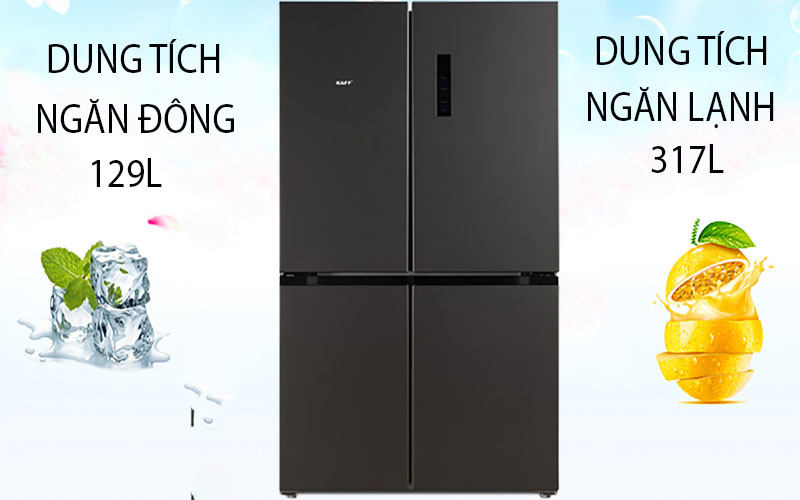 Tủ lạnh Side By Side Kaff KF-BCD446W - Hàng chính hãng