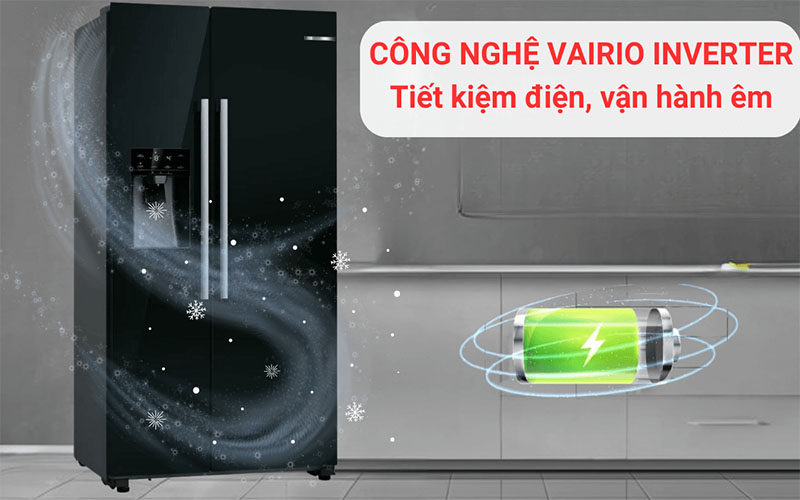 Tủ lạnh Side by Side 562 lít Bosch KAD93ABEP - Hàng chính hãng