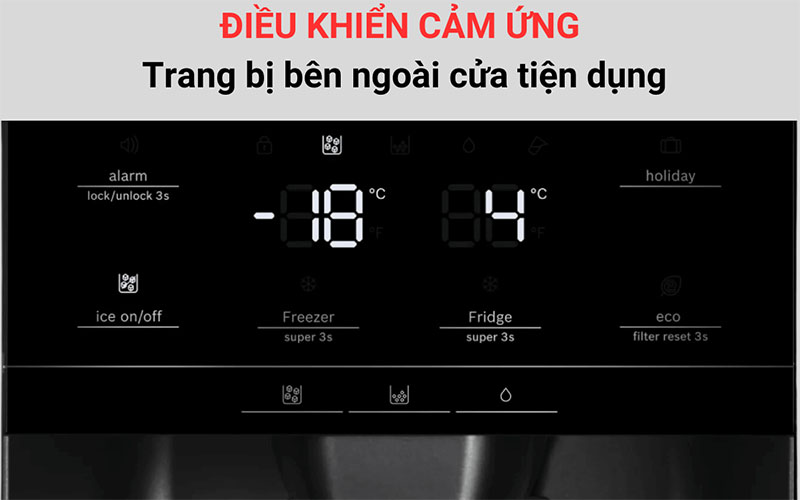 Tủ lạnh Side by Side 562 lít Bosch KAD93ABEP - Hàng chính hãng