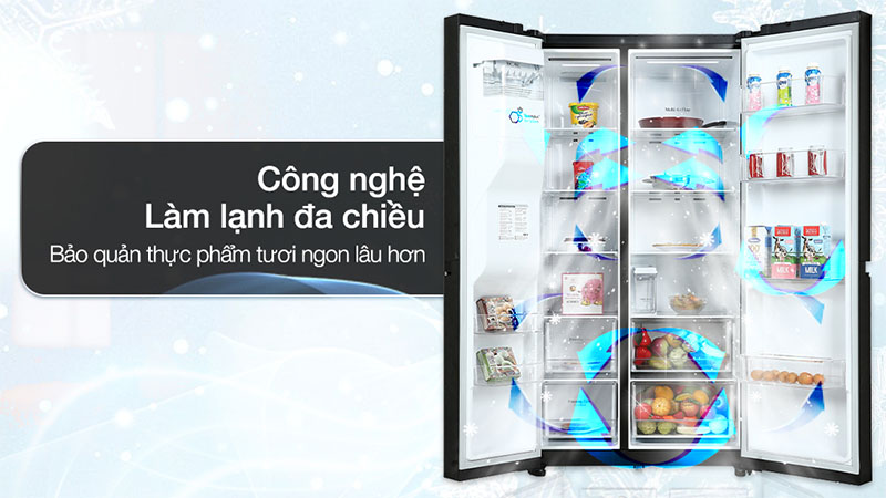 Tủ lạnh Side by side Inverter 635 lít LG GR-D257WB - Hàng chính hãng