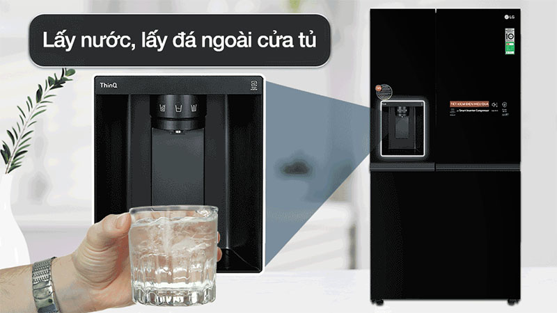 Tủ lạnh Side by side Inverter 635 lít LG GR-D257WB - Hàng chính hãng