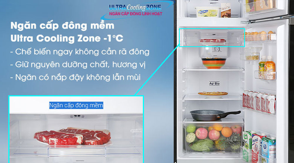 Tủ lạnh Toshiba Inverter 233 lít GR-A28VM(UKG1)  - Hàng chính hãng